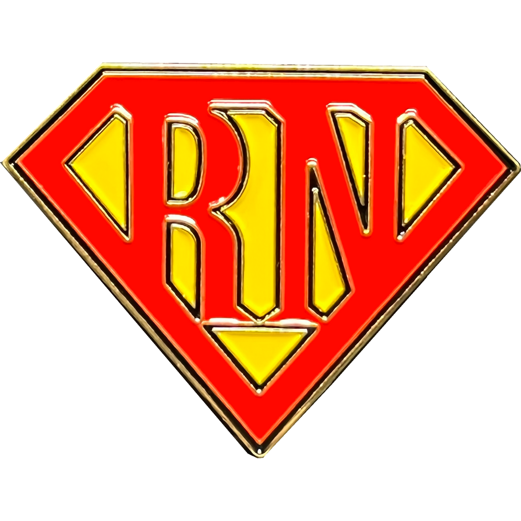 Registered Nurse RN pin super hero ER Hospital Clinic Nursing School Graduation Gift GL3-014 P-129