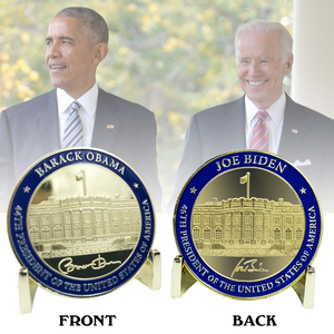 President Obama 44 and President Biden 46 Presidential Combination Challenge Coin Biden 2020 Barack Obama Joe Biden White House Signature Coins A-013 - www.ChallengeCoinCreations.com