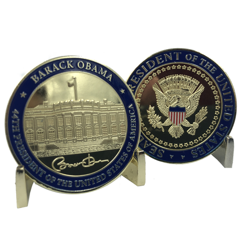 44th President Barack Obama Challenge Coin White House POTUS E-022 - www.ChallengeCoinCreations.com