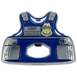 OFO CBP Field Operations Bottle Opener Body Armor Ballistic Vest Challenge Coin CBPO EL6-011 - www.ChallengeCoinCreations.com