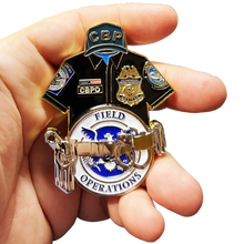 Load image into Gallery viewer, CBP uniform shirt duty belt HK P2000 Field Operations OFO Field Ops Challenge Coin CBPO CBP Officer BL6-004 - www.ChallengeCoinCreations.com