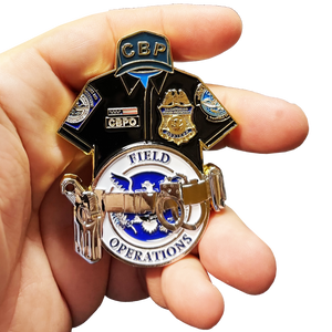 CBP uniform shirt duty belt HK P2000 Field Operations OFO Field Ops Challenge Coin CBPO CBP Officer BL6-004 - www.ChallengeCoinCreations.com
