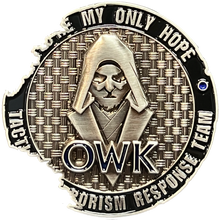 Load image into Gallery viewer, Obi-wan Kenobi You&#39;re My Only Hope Death Star II Rogue TACTICAL TERRORISM RESPONSE TEAM 12 TTRT CBP Challenge Coin DL13-009