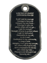 Load image into Gallery viewer, Thin Green Line Officer&#39;s Prayer Challenge Coin Dog Tag Keychain Border Patrol Deputy Sheriff CL3-17 - www.ChallengeCoinCreations.com