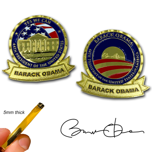 President Barack Obama 44 MAGA Yes We Can POTUS White House Challenge Coin AA-018 - www.ChallengeCoinCreations.com