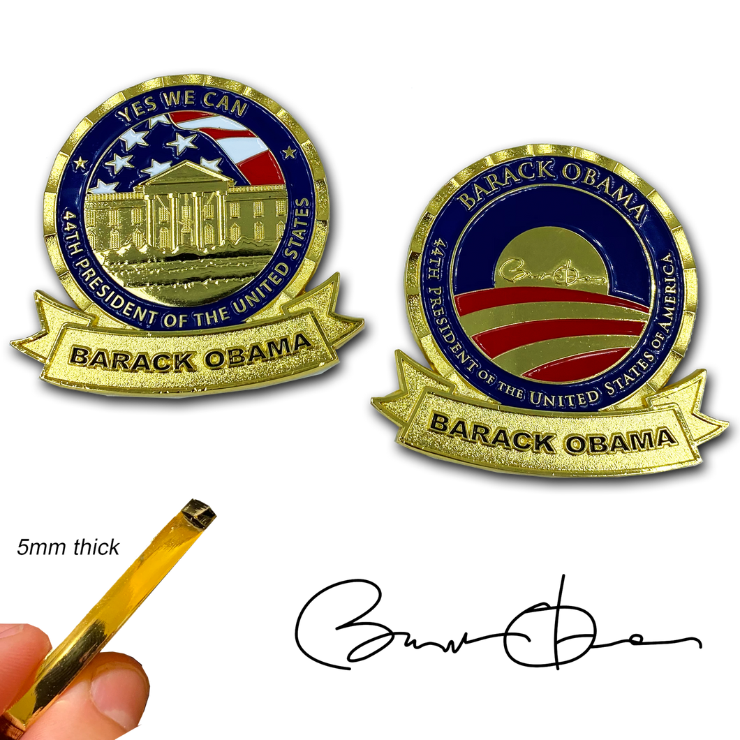 President Barack Obama 44 MAGA Yes We Can POTUS White House Challenge Coin AA-018 - www.ChallengeCoinCreations.com