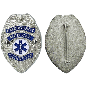 Emergency Medical Technician Badge full size EMT Paramedic Ambulance EMS Shield BL8-005 - www.ChallengeCoinCreations.com