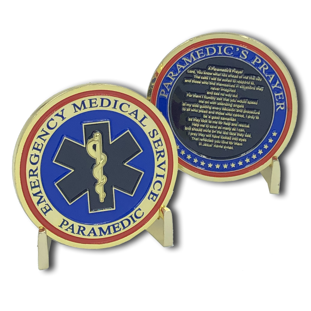 Paramedic's Prayer Challenge Coin I-016 - www.ChallengeCoinCreations.com
