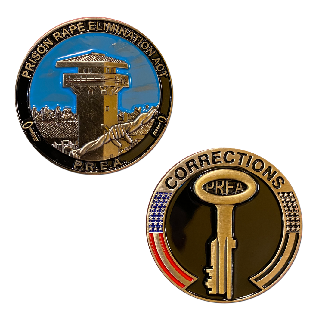 PREA Prison Rape Elimination Act Correctional Officer Challenge Coin Corrections CO BB-006 - www.ChallengeCoinCreations.com