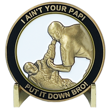 Load image into Gallery viewer, I AIN&#39;T YOUR PAPI Passaic County Sheriff Challenge Coin 911 cops inspired by Officer Anthony Damiano BL9-008 - www.ChallengeCoinCreations.com