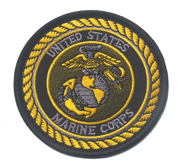 US Marine Corp TEAM HOOK PATCH Embroidered Hook and Loop Morale Patch FREE USA SHIPPING SHIPS FREE FROM USA PAT-677