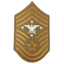 Load image into Gallery viewer, Senior Enlisted Advisor to the Chairman of the Joint Chiefs of Staff USAF Chief Master Sgt Desert Camo Rank (Left facing Eagle) Patch DL3-10 - www.ChallengeCoinCreations.com