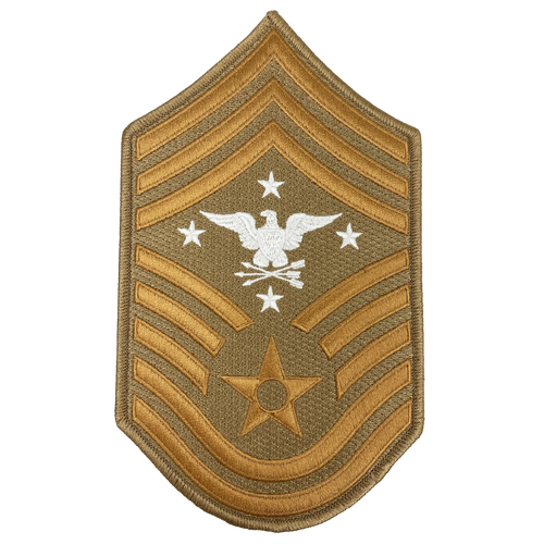 Senior Enlisted Advisor to the Chairman of the Joint Chiefs of Staff USAF Chief Master Sgt Desert Camo Rank (Left facing Eagle) Patch DL3-10 - www.ChallengeCoinCreations.com
