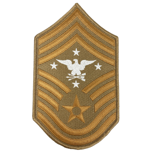 Senior Enlisted Advisor to the Chairman of the Joint Chiefs of Staff USAF Chief Master Sgt Desert Camo Rank (Left facing Eagle) Patch DL3-10 - www.ChallengeCoinCreations.com