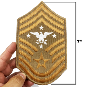 Senior Enlisted Advisor to the Chairman of the Joint Chiefs of Staff USAF Chief Master Sgt Desert Camo Rank (Left facing Eagle) Patch DL3-10 - www.ChallengeCoinCreations.com