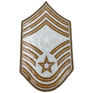 Senior Enlisted Advisor to the Chairman of the Joint Chiefs of Staff USAF Chief Master Sgt Desert Camo Rank (Left facing Eagle) Patch DL3-10 - www.ChallengeCoinCreations.com