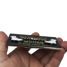 Load image into Gallery viewer, Pistol Packing M4 Patriot Princess is powHERful 2A Challenge Coin BL1-08 - www.ChallengeCoinCreations.com