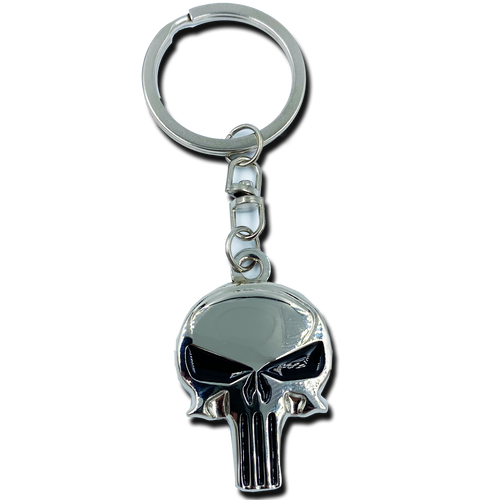 Skull Keychain Police Military Marines Army with keyring SK-033 - www.ChallengeCoinCreations.com
