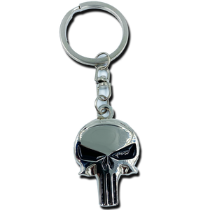Skull Keychain Police Military Marines Army with keyring SK-033 - www.ChallengeCoinCreations.com