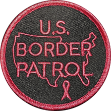 Load image into Gallery viewer, Pink Ribbon Breast Cancer Awareness Border Patrol Agent Patch BL14-011 - www.ChallengeCoinCreations.com