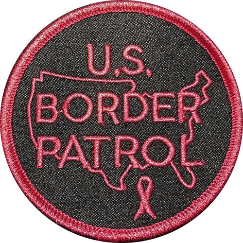 Pink Ribbon Breast Cancer Awareness Border Patrol Agent Patch BL14-011 - www.ChallengeCoinCreations.com