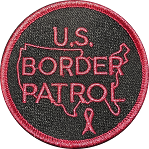 Pink Ribbon Breast Cancer Awareness Border Patrol Agent Patch BL14-011 - www.ChallengeCoinCreations.com