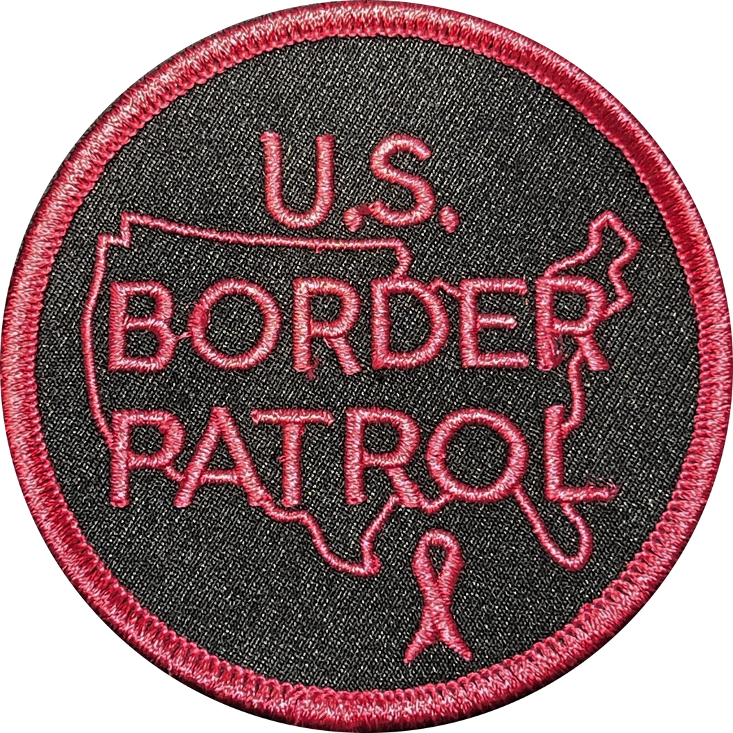 Pink Ribbon Breast Cancer Awareness Border Patrol Agent Patch BL14-011 - www.ChallengeCoinCreations.com