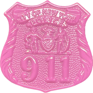 Pink Breast Cancer Awareness Month NYPD NYC City of New York Police Department Police Officer lapel pin Thin Pink Line KK-014 - www.ChallengeCoinCreations.com