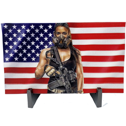 Pistol Packing M4 Patriot Princess is powHERful 2A Challenge Coin BL1-08 - www.ChallengeCoinCreations.com