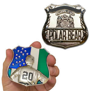 Polar Bear NY Mets Pete Alonso inspired NYPD Challenge Coin DD-020