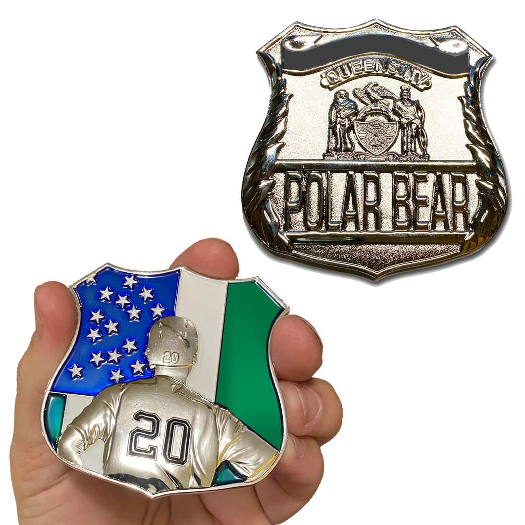 Polar Bear NY Mets Pete Alonso inspired NYPD Challenge Coin DD-020