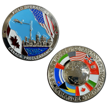 Load image into Gallery viewer, CBP Preclearance Canada Police Field Operations CBPO CBP Officer Field Ops Challenge Coin EL2-002 - www.ChallengeCoinCreations.com