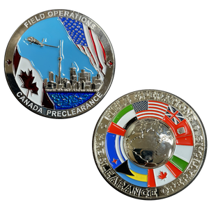 CBP Preclearance Canada Police Field Operations CBPO CBP Officer Field Ops Challenge Coin EL2-002 - www.ChallengeCoinCreations.com