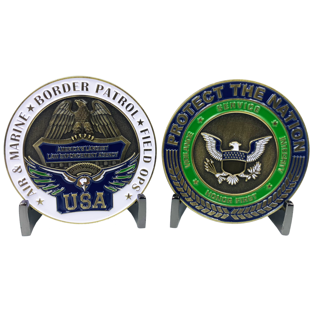 CBP Protect the Nation Border Patrol Field Ops AMO BP Operations Challenge Coin CL-SS - www.ChallengeCoinCreations.com