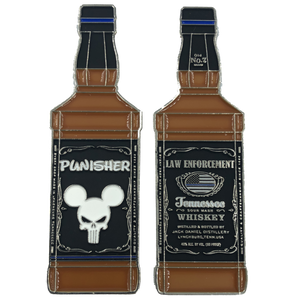 Mouse Skull Parody Whiskey Bottle Challenge Coin Q-002 - www.ChallengeCoinCreations.com