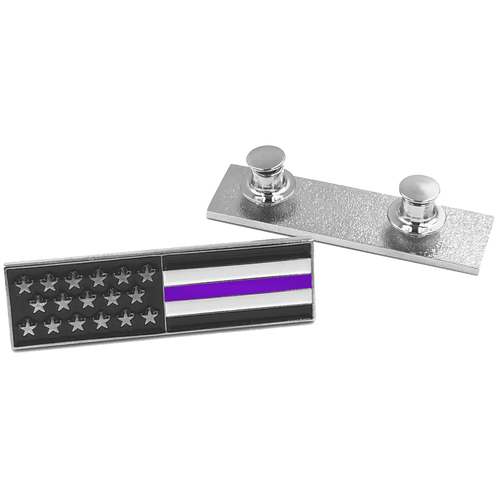 Thin Purple Line U.S. Flag Commendation Bar Pin SECURITY OFFICER Enforcement Guard Thin Purple Line uniform DD-008 P-131