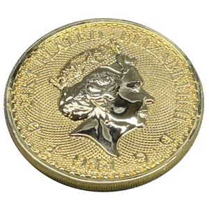 Queen Elizabeth 24KT Gold Plated Challenge Coin UK Queen's Guard Grenadier Guards Buckingham Palace BL8-010 - www.ChallengeCoinCreations.com
