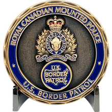 Load image into Gallery viewer, RCMP Challenge Coin Royal Canadian Mounted Police CBP Border Patrol Agent Canada CBSA BL4-021