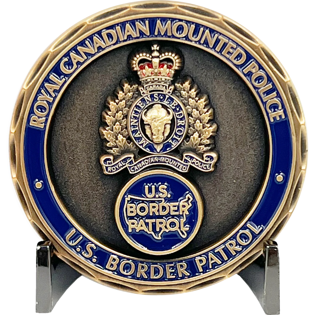 RCMP Challenge Coin Royal Canadian Mounted Police CBP Border Patrol Agent Canada CBSA BL4-021