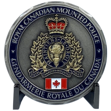 Load image into Gallery viewer, Royal Canadian Mounted Police Canada Thin Blue Line RCMP Challenge Coin DL3-05 - www.ChallengeCoinCreations.com