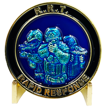 Load image into Gallery viewer, RRT Rapid Response Team Thin Gray Line Challenge Coin Corrections SWAT Correctional Officer BL7-002