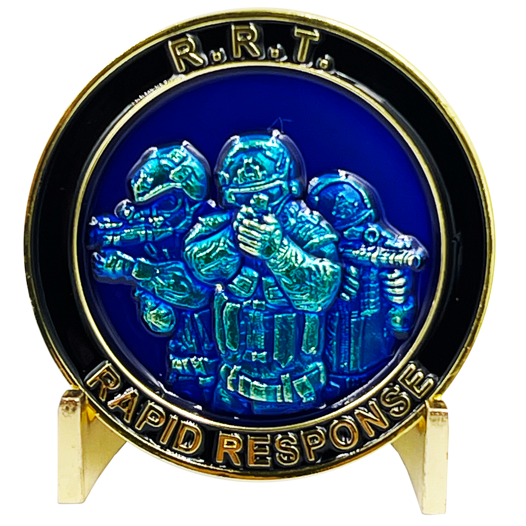 RRT Rapid Response Team Thin Gray Line Challenge Coin Corrections SWAT Correctional Officer BL7-002