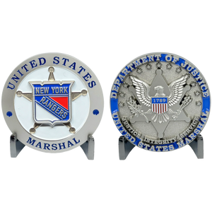 Rare Hockey United States NY NJ US Marshal Challenge Coin Southwest District EL12-003