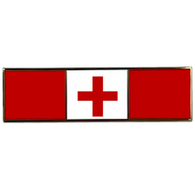 Load image into Gallery viewer, RED CROSS Heroism Rescue Commendation Bar Pin Police, Military, Deputy Sheriff, Law Enforcement, Federal Agent BL11-015 - www.ChallengeCoinCreations.com