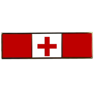 RED CROSS Heroism Rescue Commendation Bar Pin Police, Military, Deputy Sheriff, Law Enforcement, Federal Agent BL11-015 - www.ChallengeCoinCreations.com