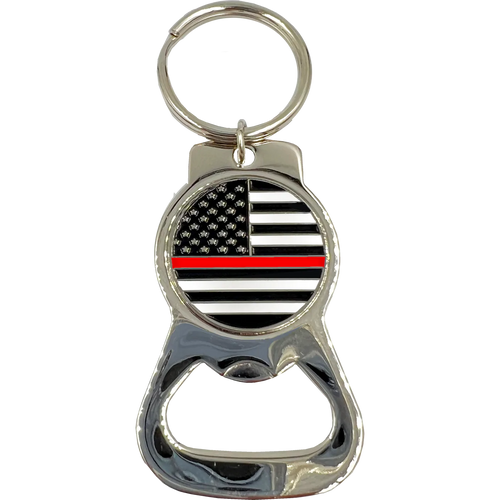 Thin Red Line flag Fire Department Fire Fighter Keychain Bottle Opener Fireman KCB-001-E KC-035B