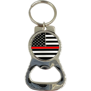 Thin Red Line flag Fire Department Fire Fighter Keychain Bottle Opener Fireman KCB-001-E KC-035B
