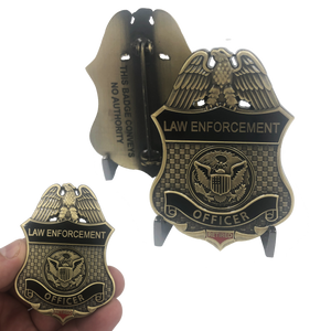 Retired Law Enforcement Officer Badge LEOSA Police Special Agent Sheriff Customs CBP GG-015 - www.ChallengeCoinCreations.com