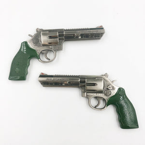 Green grip S&W Magnum “Honor First” Challenge Coin Border Patrol Police LEO K-013 - www.ChallengeCoinCreations.com