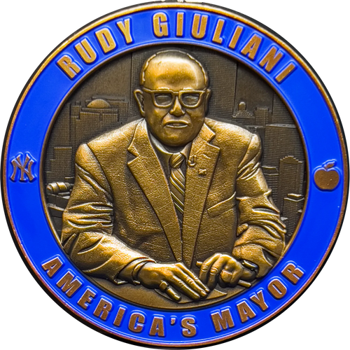 Rudy Giuliani America's Mayor Challenge Coin NYPD NYC Mayor 9/11 GL7-01